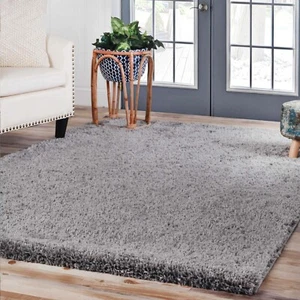 Berlin Solid Shag Runner Living Room Hallway Pet Friendly Large Indoor Area Rug - Picture 1 of 24