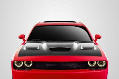 For 2008-2023 Challenger Carbon Creations Dritech Hellcat Look Hood - 1 Piece Foto 1 de 4