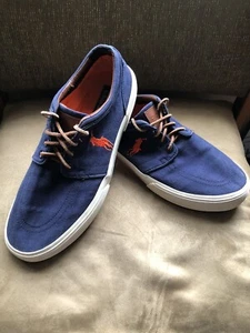 POLO Ralph Lauren Mens Faxon Canvas Deck Shoe Navy, 11.5D - Picture 1 of 13