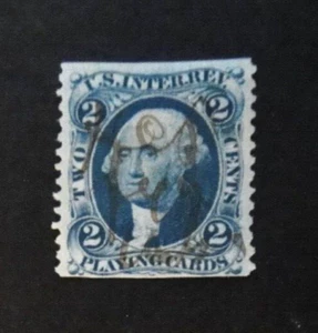 US Revenue Stamp R11b 2c Playing Cards Part Perf 1st Issue 1862-1871 - Picture 1 of 2