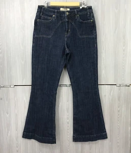 Rock & Roll Denim Womens High Rise Trouser Yoke Front Flare Jeans W32 x L32 Blue - Picture 1 of 17