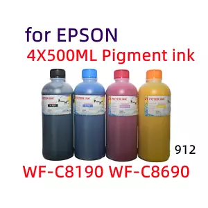 Premium Pigment ink for Workforce Pro WF-C8190 WF-C8690 912 XL XXL cartridge - Picture 1 of 3