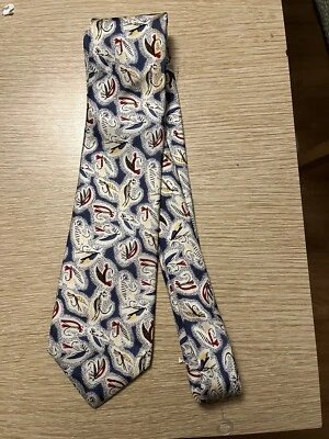 Corbata estampada señuelos de pesca Orvis de colección 100 % seda impresa a mano en Italia hecha en EE. UU. Foto 1 de 4