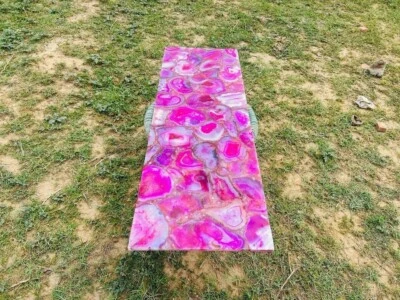 "Pink Agate Stone Tabletop Slab – Unique Console, Kitchen Island & Countertop" - Image 1 of 4