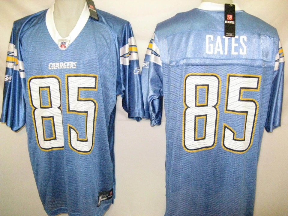 Antonio Gates San Diego Chargers Powder Blue Men's XL Reebok Replica Jersey - Image 1 of 1