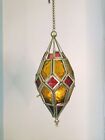 Moroccan Style Hanging Glass Lantern Tea Light Holder