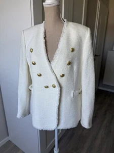 Zara Blazer Creme Weiß Gr XL - Bild 1 von 9