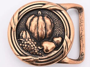 Tech Ether Guild "Harvest" 1970s Solid Brass Vintage Hippie Belt Buckle - Picture 1 of 3