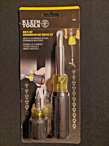 Genuine Klein Tools Multi-bit 2pc Screwdriver/Nut Driver Set #85518 - New! - Picture 1 of 14