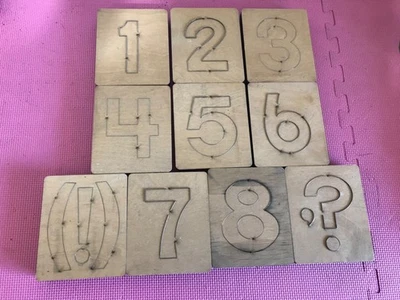 Ellison ACCU-CUT 4” Block Font 1-9 ? ( ) ! Cutting Dies Educational Upper Case - Image 1 of 3