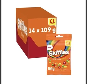 Skittles Citrus Vegan Sweets £1 PMP 109g x 14 Free Delivery - Picture 1 of 1