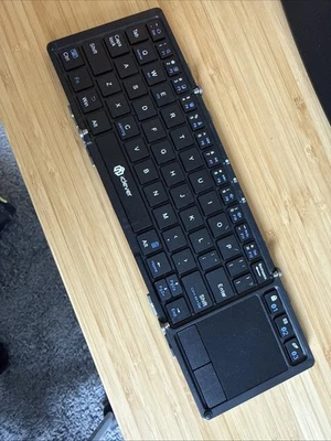 iClever Bluetooth Folding Keyboard with Touchpad, Compact Design - Image 1 of 4