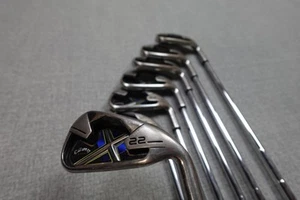 Callaway X-22 Iron Set 4-9 PW Mens Right Uniflex Steel Shaft Golf Clubs Set - Picture 1 of 5