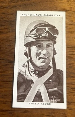1939 W.A. & A.C. Churchman Kings of Speed #26 Ewald Kluge EX - Image 1 of 2