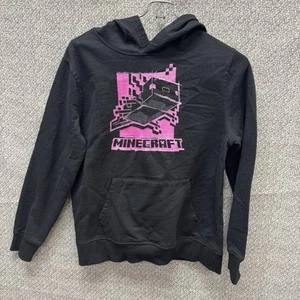 Mojang Minecraft Axolotl Black Pullover Hoodie Youth Medium/Large Unisex - Picture 1 of 4