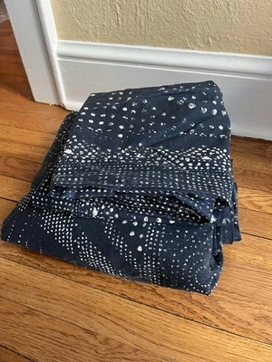 Juego de funda nórdica y fundas Lemieux Et Cie Tashina KING abstracto azul marino leer* Foto 1 de 4