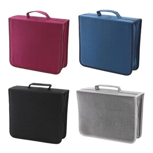 Étui de rangement pour CD, DVD, capacité de 256, avec poignée, fermeture - Afbeelding 1 van 29