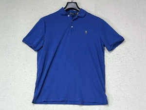 Polo Ralph Lauren Shirt Large Blue Men's Short Sleeve See Measurements - Picture 1 of 8