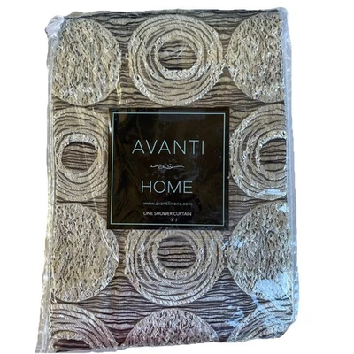 Cortina de chuveiro Avanti Bath Galaxy Cosmic Chic bordada círculos 72 x 72 prata - Imagem 1 de 4