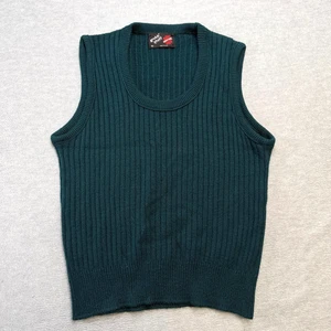 Suéter De Colección Robert Bruce Grubb Stuff Mujer Medio Verde Acanalado Tejido Chaleco - Imagen 1 de 7