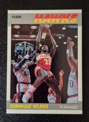 1987-88 87 Fleer Basketball card #118 Dominique Wilkins 2nd year Atlanta Hawks - Image 1 of 2
