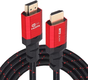 4K HDMI 2.0 Cable 3 Ft. 18 Gbps Ultra High Speed Braided Nylon Cord & Gold Conne - Picture 1 of 12