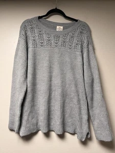 St John’s Bay Women’s Gray Knit Sweater Size XXL - Picture 1 of 6