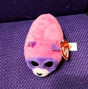 Ty Teenie Tys Apilable Púrpura Mapache Rugger Gorro Peluche 4" Nuevo Con Etiquetas ¡Lindo! - Imagen 1 de 5