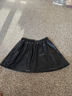 Minifalda negra de cuero sintético cintura elástica BCBG BCBGeneration para mujer talla M Foto 1 de 2