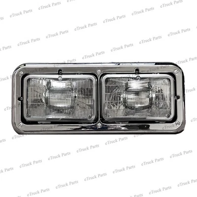 Kenworth W900 T800 T600 Driver Side Dual 4x6 Headlight w/ Bezel | K256-880-4 - Image 1 of 4