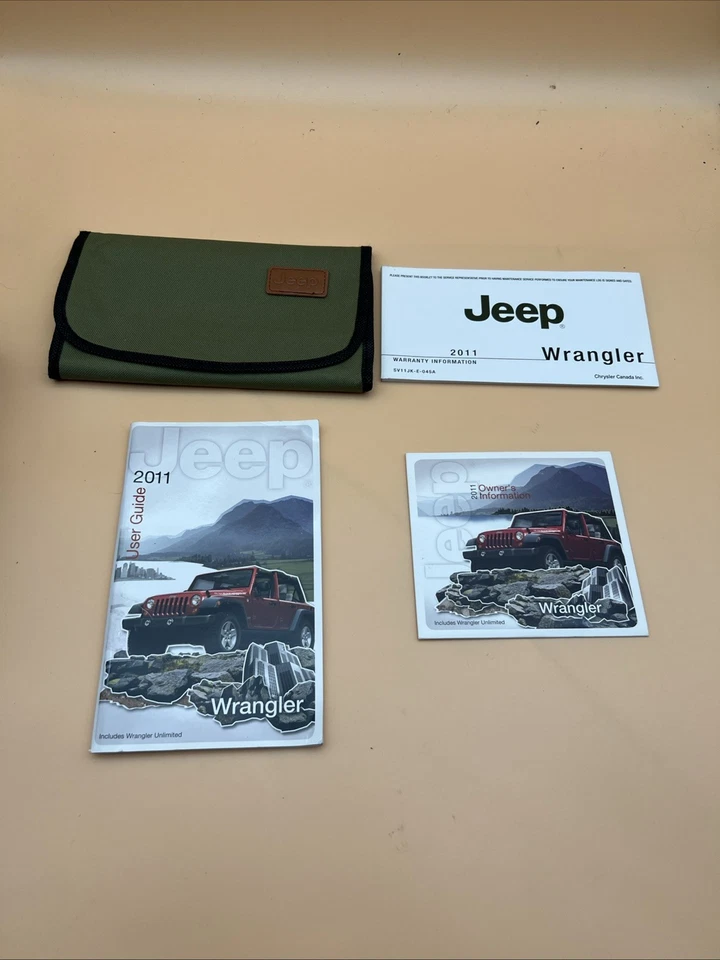 2011 Jeep Wrangler Manual do Proprietário, Garantia, Informações do Proprietário., Estojo de Lona Incluído - Imagem 1 de 4