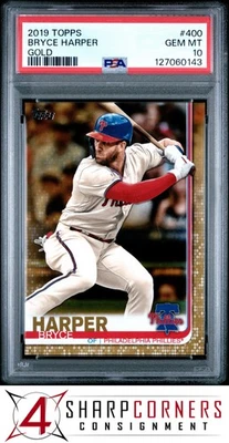 Topps Gold #400 Bryce Harper Phillies 2019 #/2019 PSA 10 Foto 1 de 2
