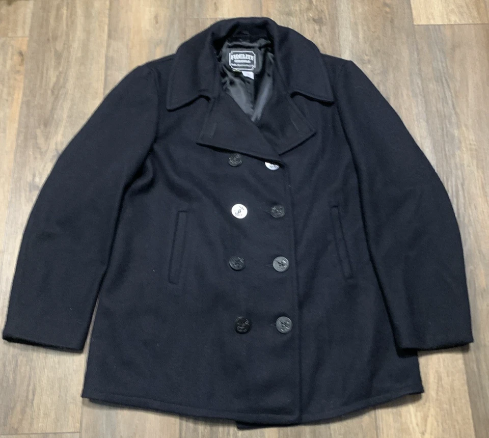 Vintage Fidelity Outerwear Mens US Navy Pea Coat Size 42 Made in USA Navy Wool - Image 1 of 4