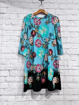 Vestido recto Gabby Skye estampado floral manga larga talla 12 elástico manga 3/4 Foto 1 de 4