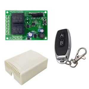 433MHz Universal Wireless Remote Control DC 6V 12V 24V 2CH RF Relay Transmitter - Picture 1 of 20