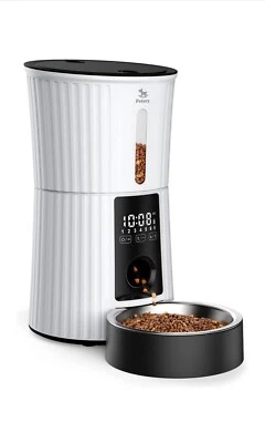 Petory Automatic Pet Cat/Dog Feeder 4L F01 White Slow Feed Mode NEW