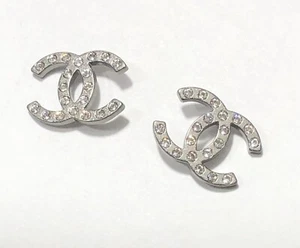 CHANEL CH 5497B CH 5498B Silver Replacement Temples Side Icon Logo Genuine Italy - Picture 1 of 9