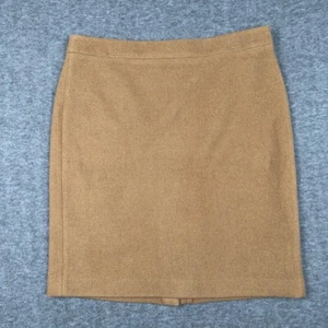 Gonna J.Crew Mercantile donna 12 cammello matita lunghezza ginocchio misto lana classica - Foto 1 di 10