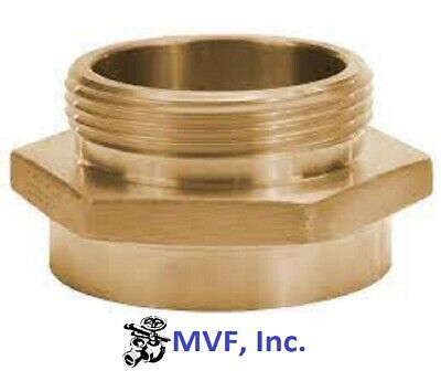 2-1/2  Female NST X 1-1/2  Male NST Hex Adapter Brass Hydrant Hose <2415545 • 30.77£