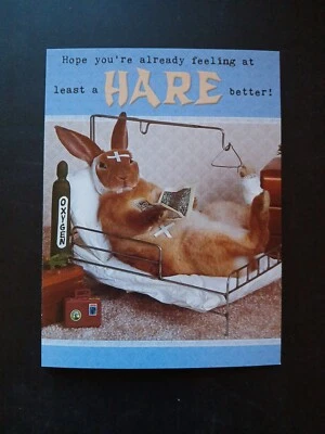 Funny Get Well Card - Notelet size 4.25" x 5.5" - Image 1 of 4