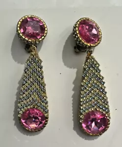 Vintage 80s Deanna Hamro Clip on Earrings - Picture 1 of 5