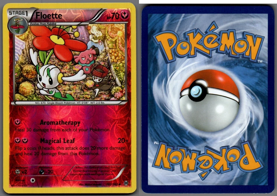 2015 Pokemon, XY BREAKthrough, #102/162 Floette, Reverse Holo Uncommon - Image 1 of 1