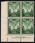 1946 5½d green Peace, SG215 imprint block of 4, MUH (SV062)