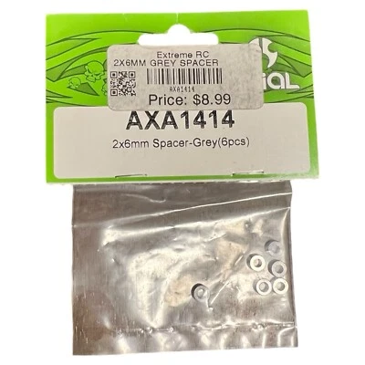 AXIAL RACING RC AXA1414 2x6mm Spacer Grey (6pcs) NEW - Image 1 of 2