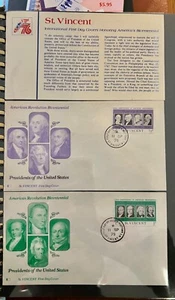 St. Vincent Worldwide FDC Lot of 10 1975-76 US Bicentennial Anniversary Covers - Picture 1 of 4