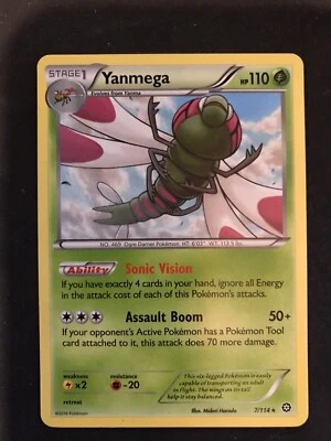 Yanmega 7/114 - Steam Siege - Rare - Pokemon Card TCG - HP - Image 1 of 2