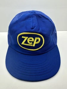 Vintage Blue Zep Cleaning Products Mesh Trucker Breathable SnapBack Hat - Picture 1 of 14
