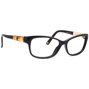 Gucci Eyeglasses GG 3673 4UA Bio Based Black/Wood Semi Cat Eye Italy 53[]15 130 - Picture 1 of 6