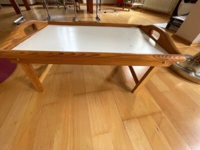 Bett Tablett Klapptablett Frühstück i. Bett  Frühstückstablett Holz 55x34x27x8cm - Bild 1 von 4