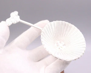 Colador de té de plata fina pura 999 redes hechas a mano filtro de té juegos de té regalo/40 g - Imagen 1 de 6